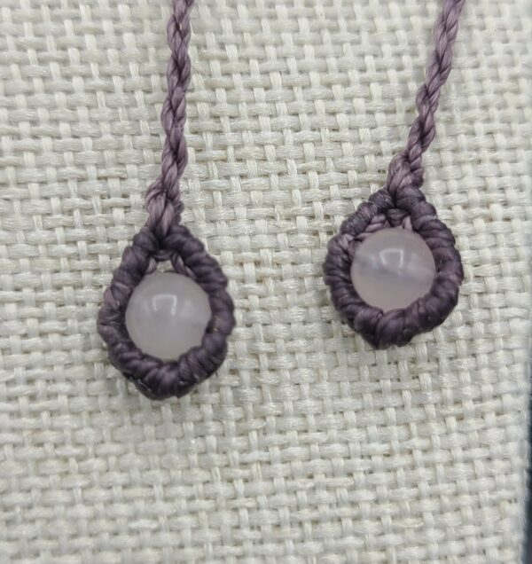Collier pierre donuts Quartz rose – Image 3