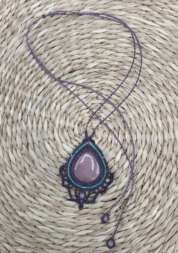 Collier pierre quartz rose – Image 3