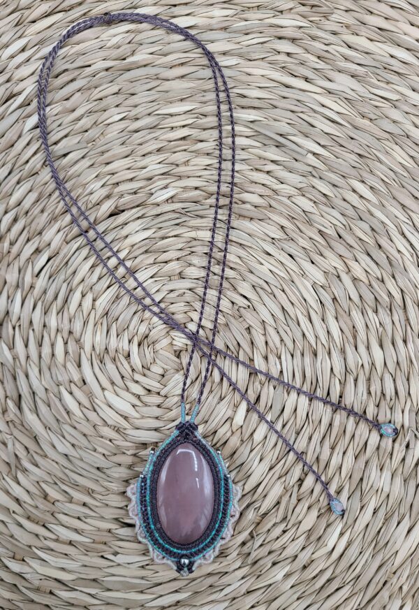 Collier pierre quartz rose – Image 3