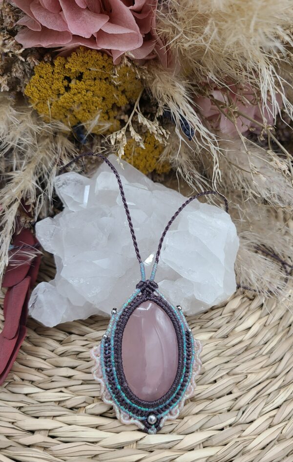 Collier pierre quartz rose – Image 2