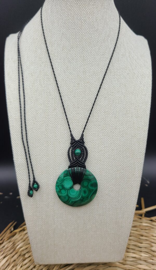 Collier pierre donuts Malachite – Image 2