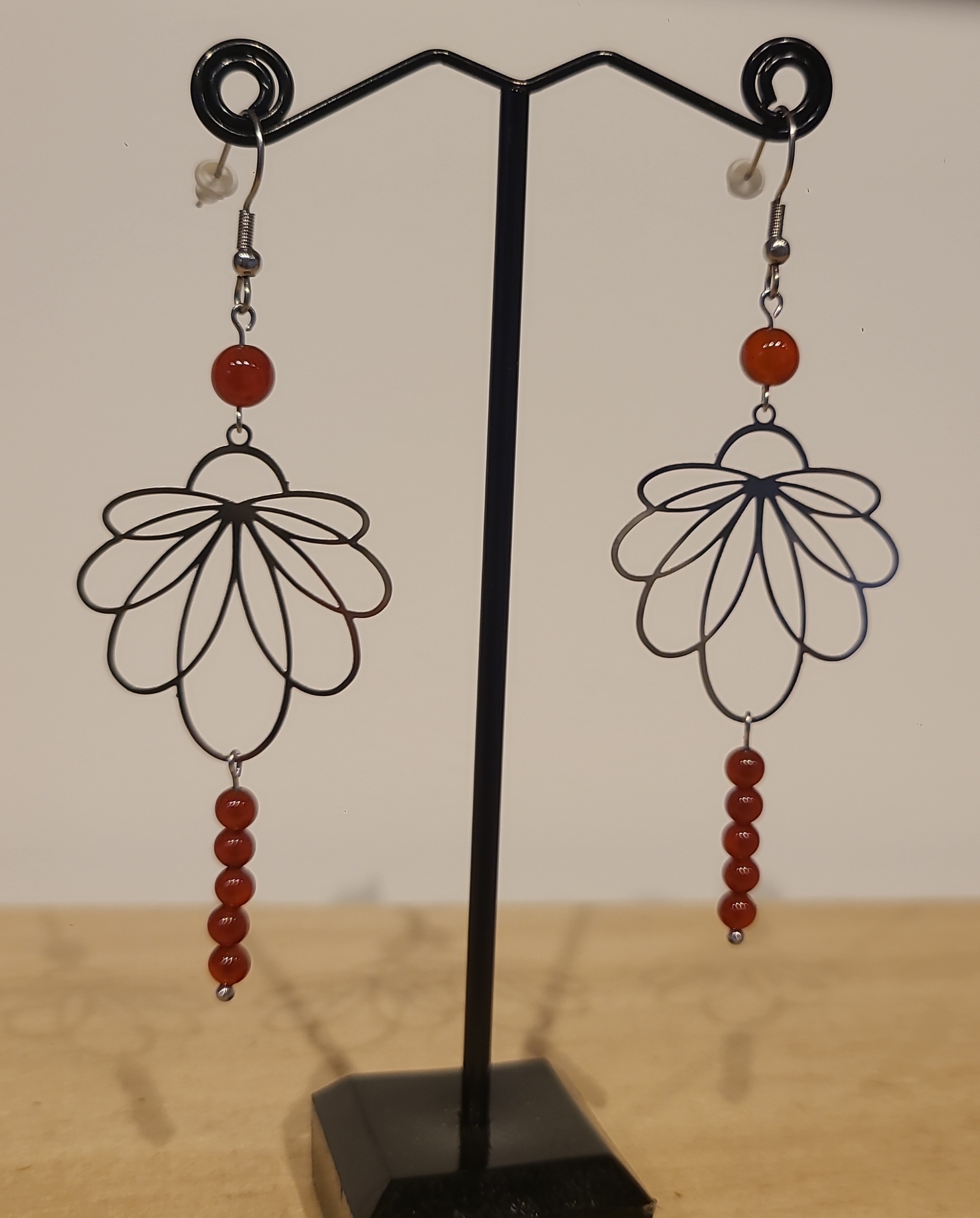 Boucles d'oreilles Cornaline