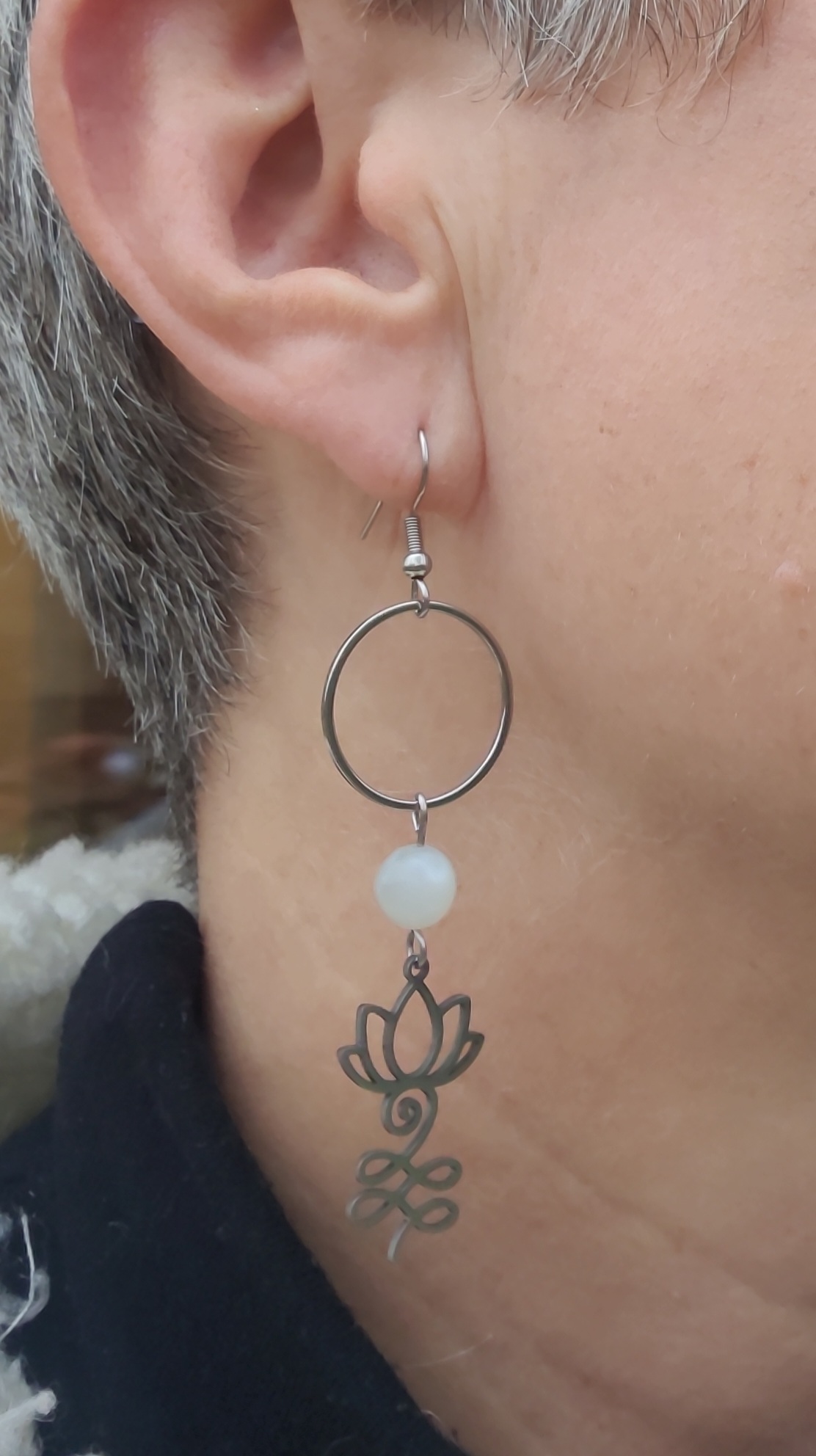 Boucles d'oreilles Pierre de Lune – Image 4