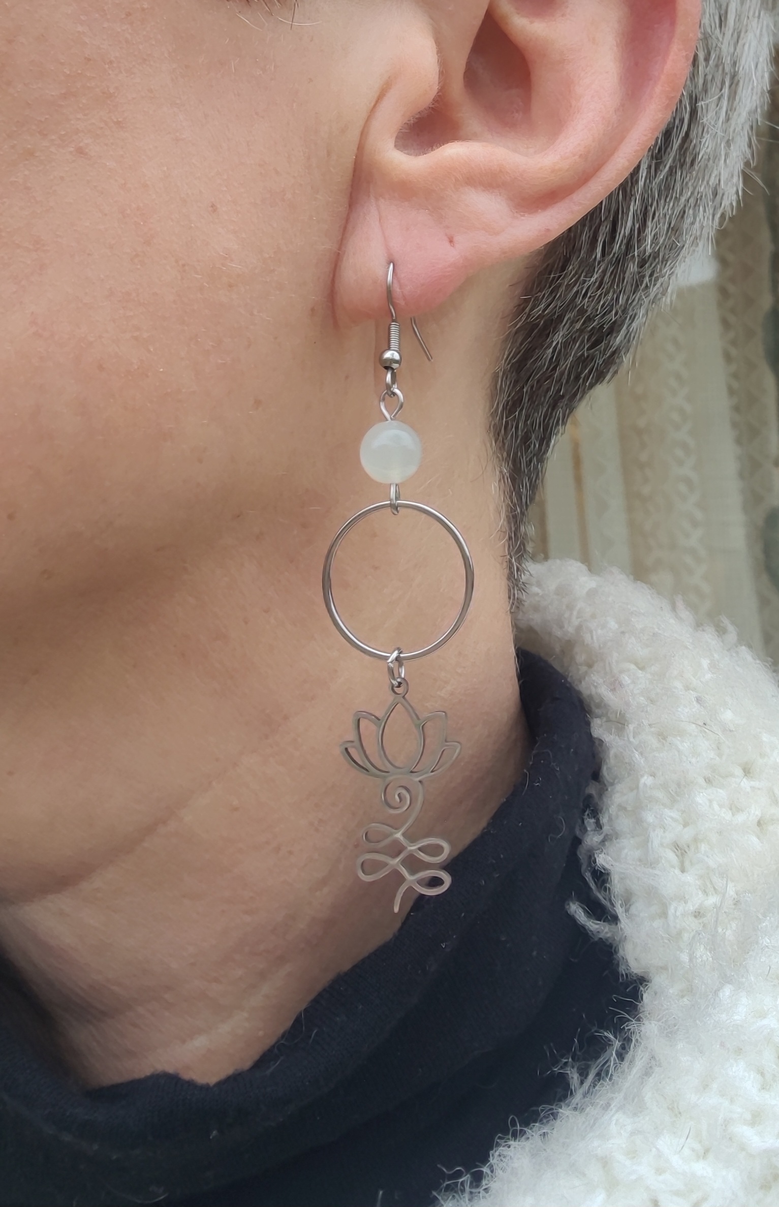 Boucles d'oreilles Pierre de Lune – Image 5