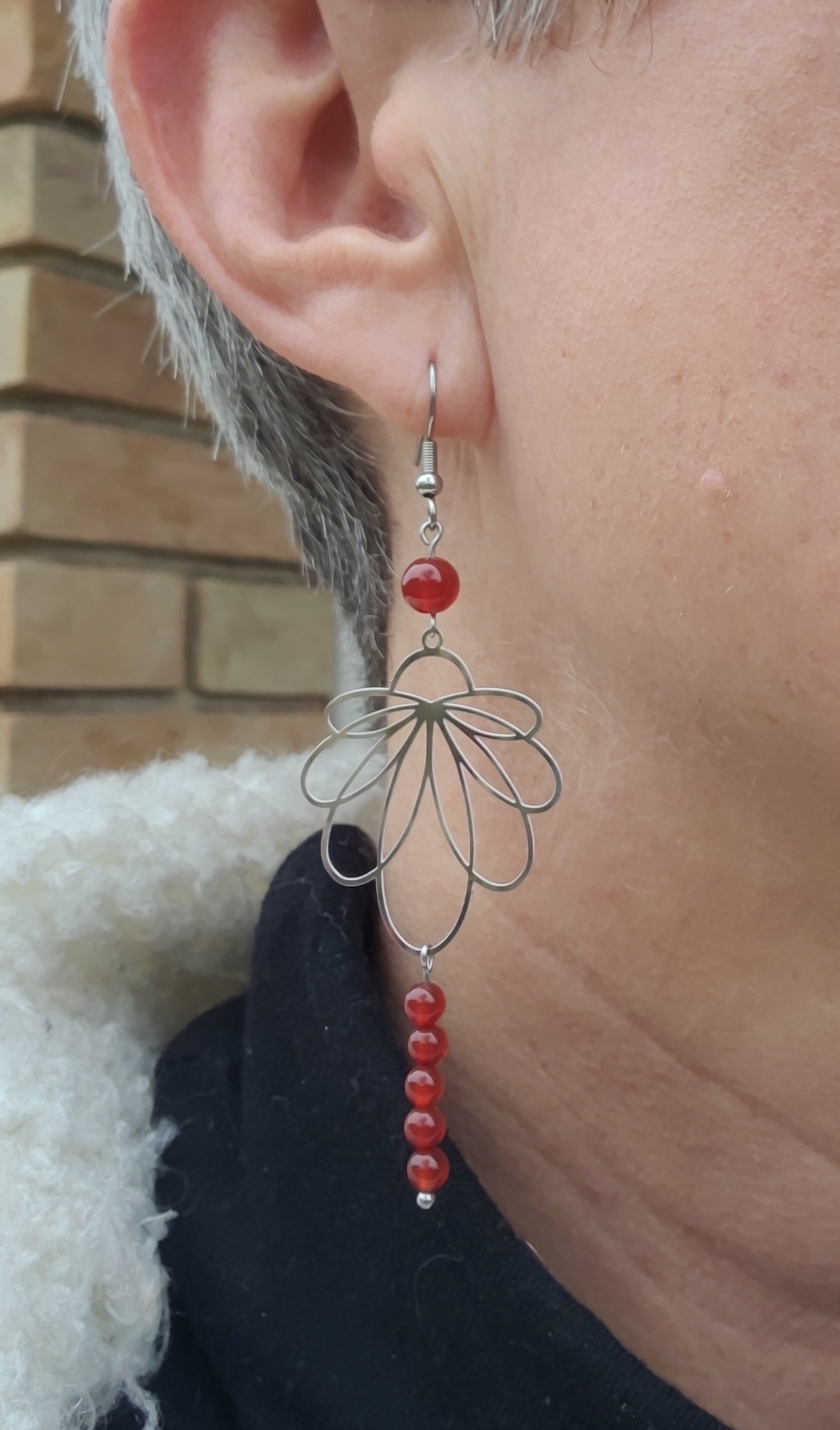 Boucles d'oreilles Cornaline – Image 4