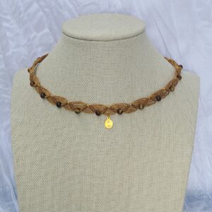 Collier ras cou pierre Œil de Tigre