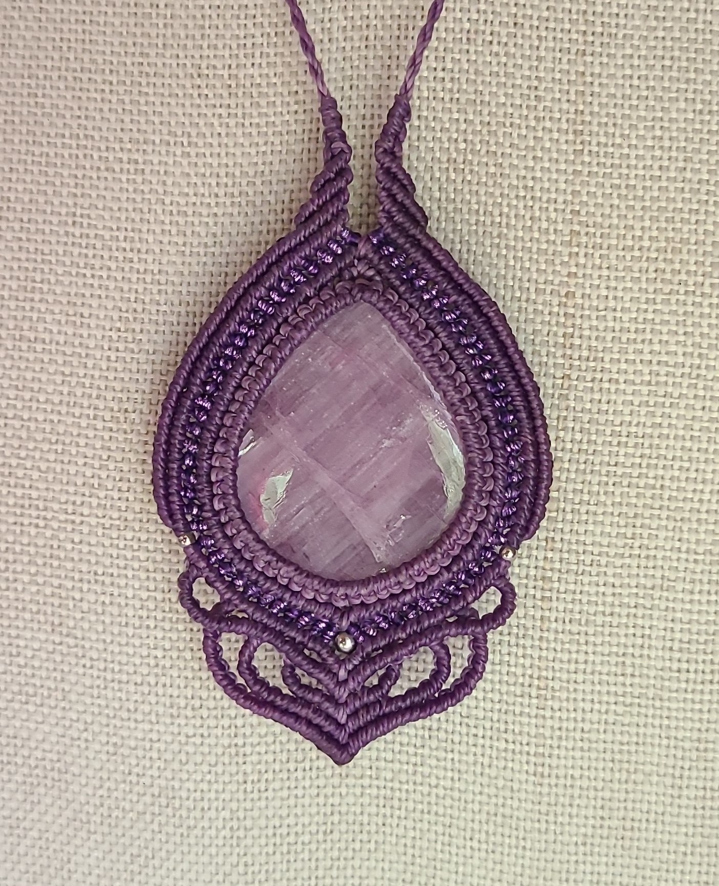 Collier pierre Kunzite – Image 2